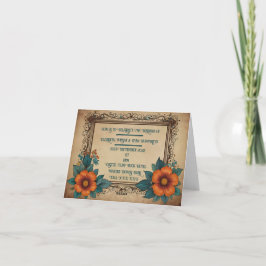 Elegante diseño de la invitación a la boda floral 