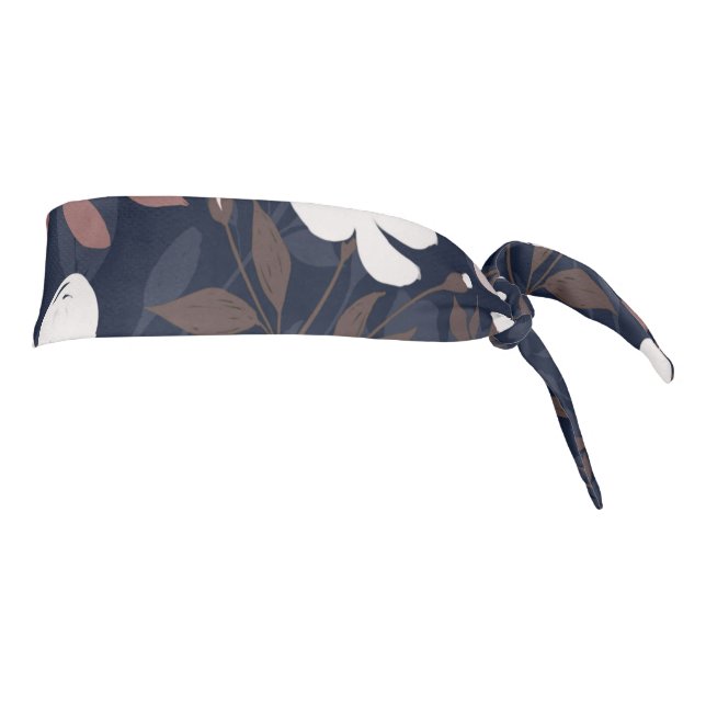 Elegante diseño de pincel azul floral rosa Rosa an (Girar 90)