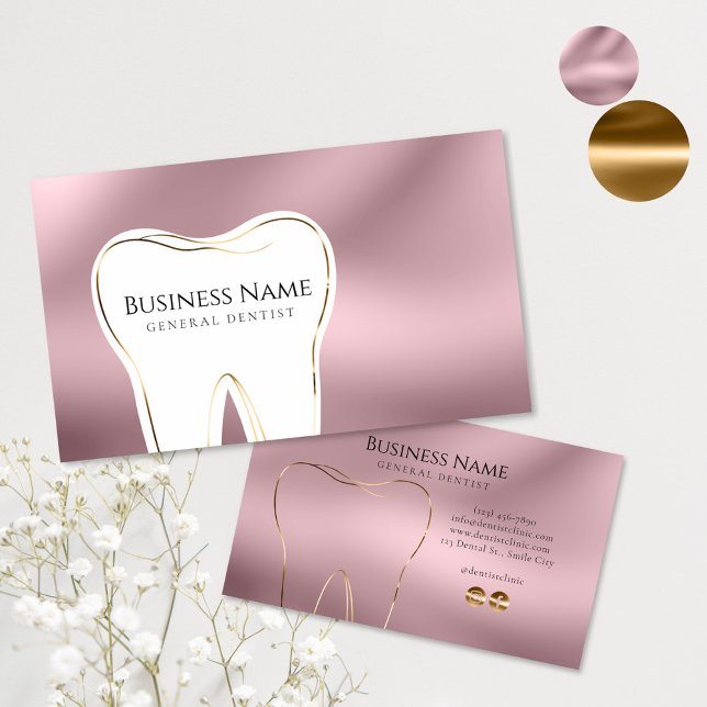 Elegante diseño de tarjeta de visita para dentista (Subido por el creador)
