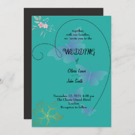 Elegante diseño de tarjetas de boda