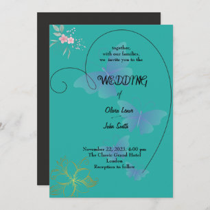 Elegante diseño de tarjetas de boda