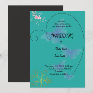 Elegante diseño de tarjetas de boda