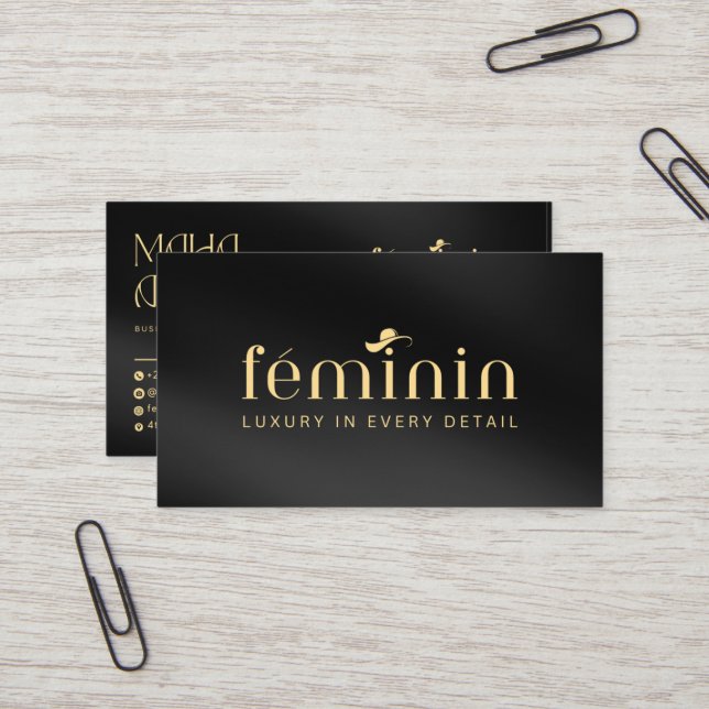 Elegante diseño de tarjetas de visita Personalizad (Anverso/Reverso In Situ)