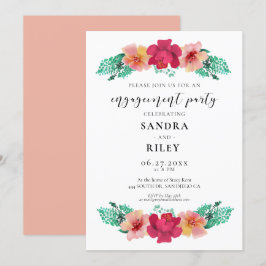 Elegante diseño floral Invitación a la fiesta de c