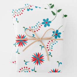 Elegante Diseño Floral Papel de envolver regalo de