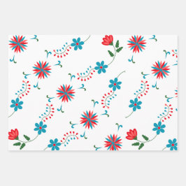 Elegante Diseño Floral Papel de envolver regalo de