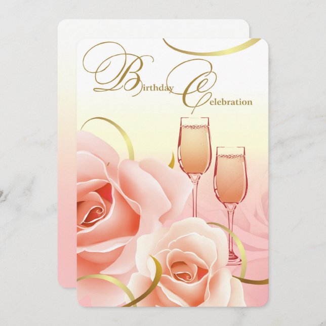 Elegante Diseño Invitaciones de Personalizados de  (Anverso / Reverso)