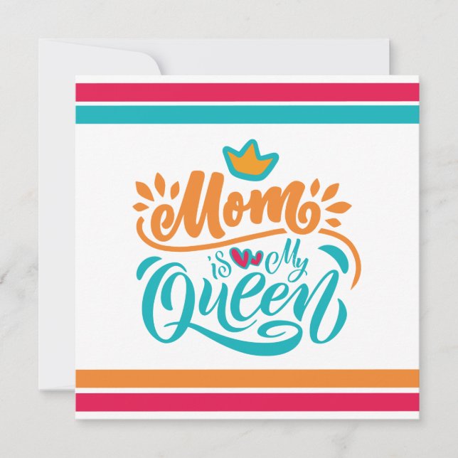 Elegante Diseño La Typografía Mamá Es Mi Reina (Anverso)