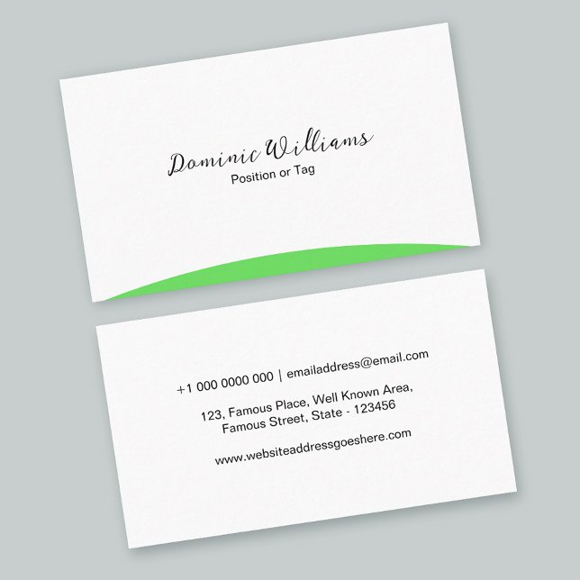 Elegante diseño Minimalista de tarjetas de visita  (green minimal business card design for professional architect   )