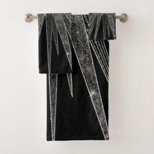 Elegante diseño negro de luna de sol plateado Man