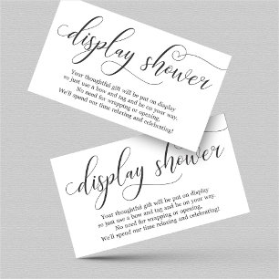 Elegante Display Shower Insert para invitación