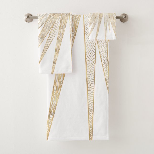 Elegante Doodles dorados Sun Moon Mandala Diseño (In situ)