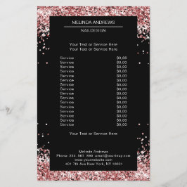 Elegante dorado rosado a ambos lados Volante