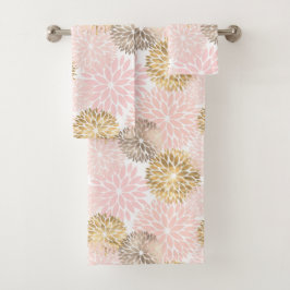 Elegante dorado rosado Dahlia Floral