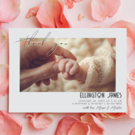 Elegante Dos Fotos Bebés Anuncios de nacimiento