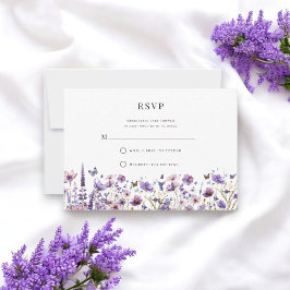 Elegante ducha de bebé de flores silvestres RSVP