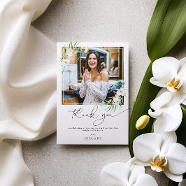 Elegante ducha de novia Orquídea foto tarjeta de a