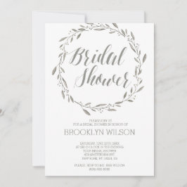 Elegante ducha de novias invitaciones a guirnalda