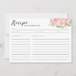 Elegante ducha marital floral rosa Rubor