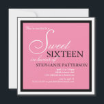 Elegante dulce dieciséis invitaciones rosadas<br><div class="desc">Una bonita y elegante invitación a la fiesta a la sombra del rosa bonito.</div>