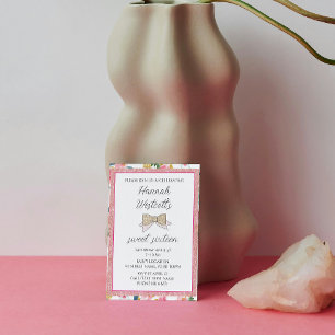 Elegante dulce rosa Dieciséis Invitaciones