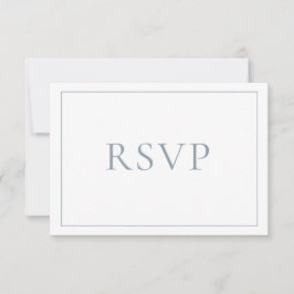 Elegante Dusty Blue Classic Script RSVP