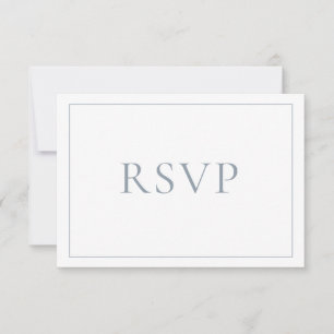 Elegante Dusty Blue Classic Script RSVP