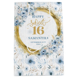 Elegante Dusty Blue Sweet Dieciséis Bolsa Purpurin