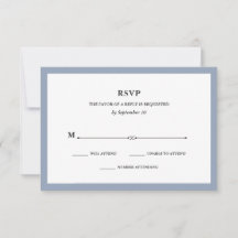 Elegante | Dusty Blue Wedding RSVP