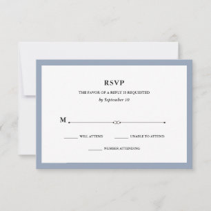 Elegante   Dusty Blue Wedding RSVP