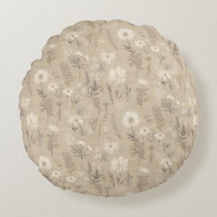 Elegante Duvet y Almohadas Florales Neutrales