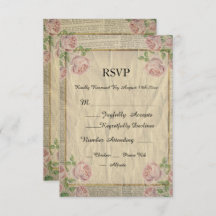 Elegante edición de época impresa y Rosas RSVP