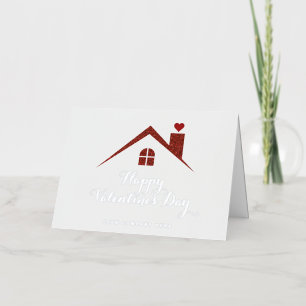 Elegante El día de San Valentín Red Sparkle Realty
