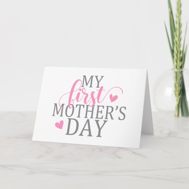 Elegante el primer día de mi madre | Tarjeta media (Anverso)