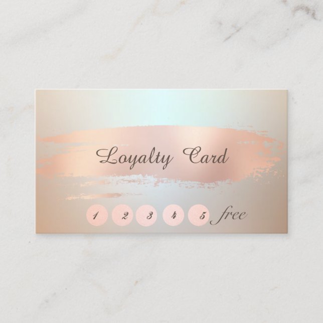 Elegante Elegante, Brush Tarjeta de Lealtad de Est (Anverso)