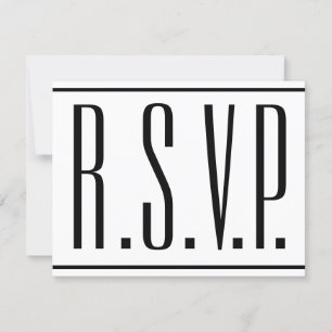 Elegante, elegante, evento "R.S.V.P." Tarjeta