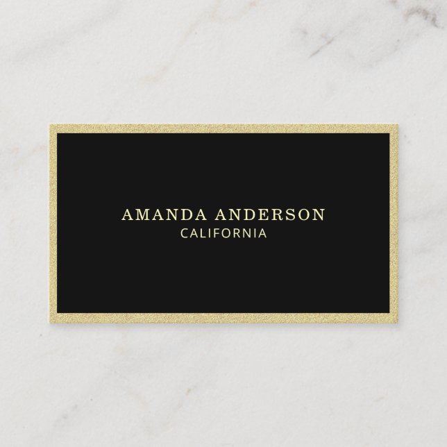 Elegante Elegante Minimalismo Faux Gold | Tarjeta  (Anverso)