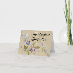 Elegante, elegante tarjeta "Mi más profunda simpat