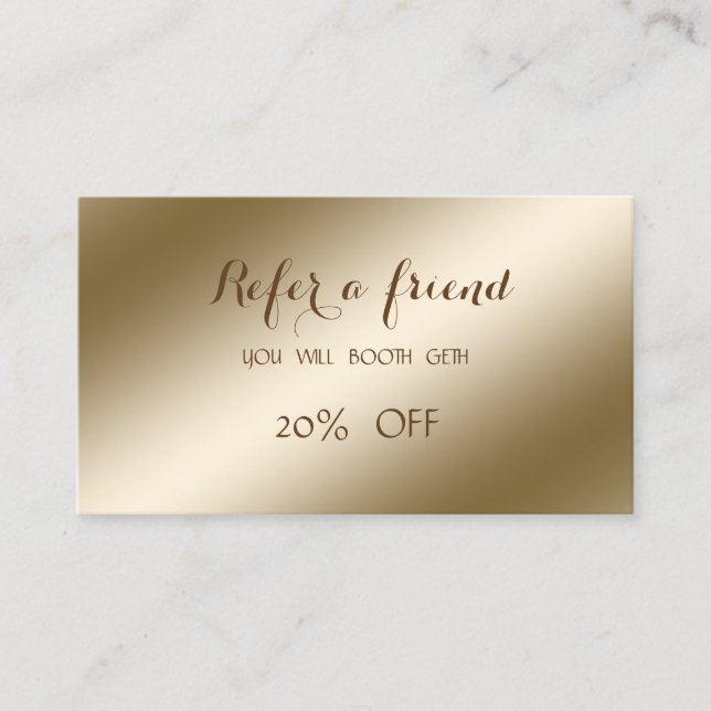 Elegante, elegante y brillante tarjeta de referenc (Anverso)