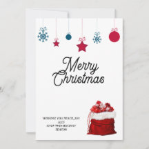 Elegante en Blanco y Rojo | Feliz Navidad 