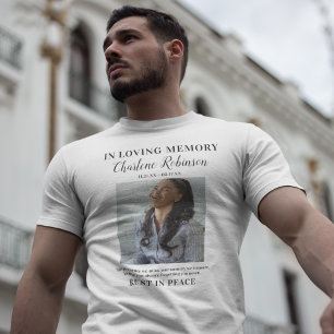 Elegante En Memoria   Camiseta Con Foto De Recuerd