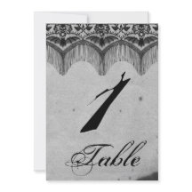 Elegante encaje gótico Posh número de mesa de boda