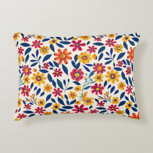 Elegante Encanto Floral Almohada Acento