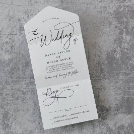 Elegante Encanto Todo En Una Boda Invitaciones RSV