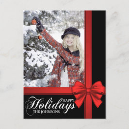 Elegante envoltura de regalo de Navidad con lazo r