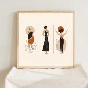 Elegante Equilibrio – Arte Abstracto Femenino para