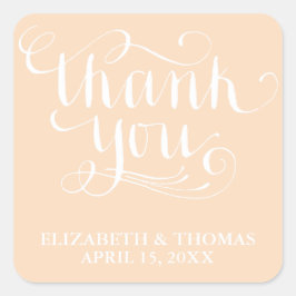 ELEGANTE ESCRITO POR MANO GRACIAS PEGATINAS