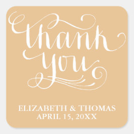 ELEGANTE ESCRITO POR MANO GRACIAS PEGATINAS