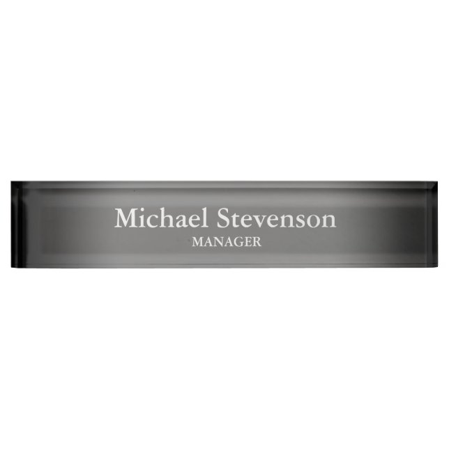 Elegante escritorio Gris único moderno con placa d (Anverso)