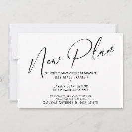 Elegante escritura a mano Nuevo plan Invitación si